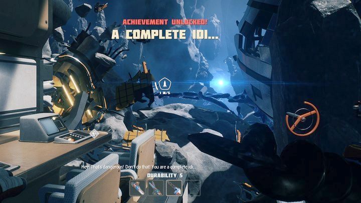 Sposób odblokowania: szantażujcie AI skafandra poza limit - Breathedge: Osiągnięcia/Trofea - Breathedge - poradnik do gry