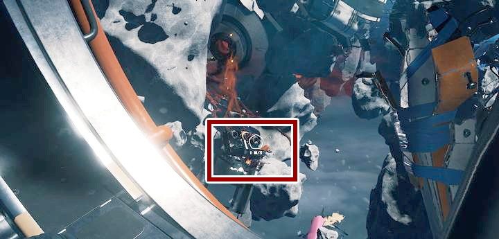 Udaj się do obszaru poniżej kapsuły, gdzie widoczny jest pomarańczowy dym - Breathedge: Rozdział 1, Lost in Space - solucja, opis przejścia - Breathedge - poradnik do gry