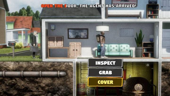 Jeśli poziom podejrzeń będzie zbyt wysoki podczas inspekcji (na co szczególnie wpłynie odnalezienie klapy w podłodze oraz tablicy z planem w twojej sypialni - Mr Prepper: Inspekcje Agencji - Mr Prepper - poradnik do gry