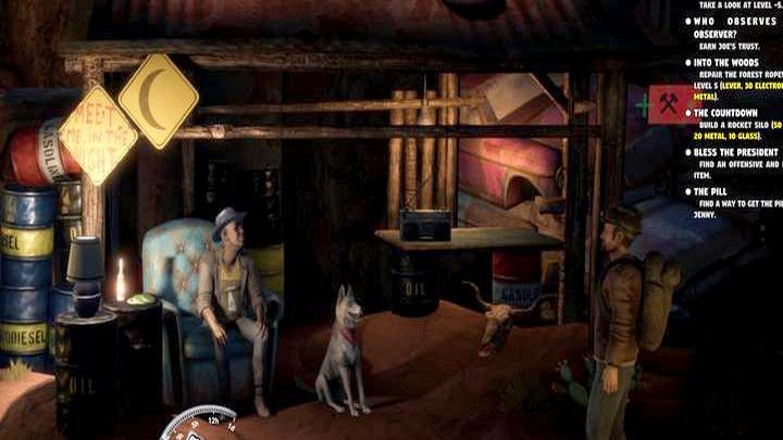 Aby dostać się na -4 poziom kopalni Old Creek w grze Mr Prepper, musisz wykonać misje dla Joego -odnaleźć dla niego folię aluminiową na pustyni, a następnie znaleźć jego psa - Chupacabrę - uwiezionego w lesie - Mr Prepper: Kopalnia poziom -4 - jak zdobyć kartę dostępu? - Mr Prepper - poradnik do gry