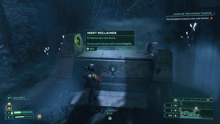 Reclaimer to jedno z obcych urządzeń na które natkniecie się w trakcie eksploracji planety Atropos - Returnal: Leczenie - jak odzyskiwać zdrowie? - Returnal - poradnik do gry