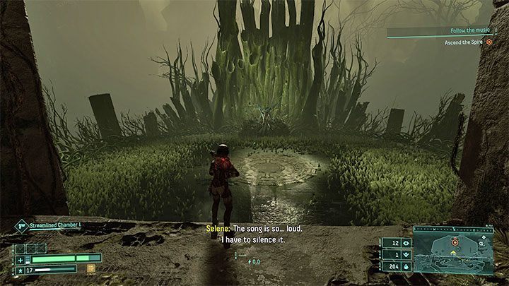 Selene musi dotrzeć na sam szczyt gdzie spotka Hyperiona grającego na organach - Returnal: Hyperion - boss, jak pokonać? - Returnal - poradnik do gry