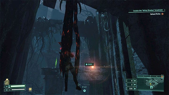 2) Celowo pozwalać żeby macki obcych łapały Selene - Zwisające macki będziemy odnajdywali począwszy od Zarośniętych Ruin - Returnal: Krawędzie, wysokie półki - jak się dostać? - Returnal - poradnik do gry