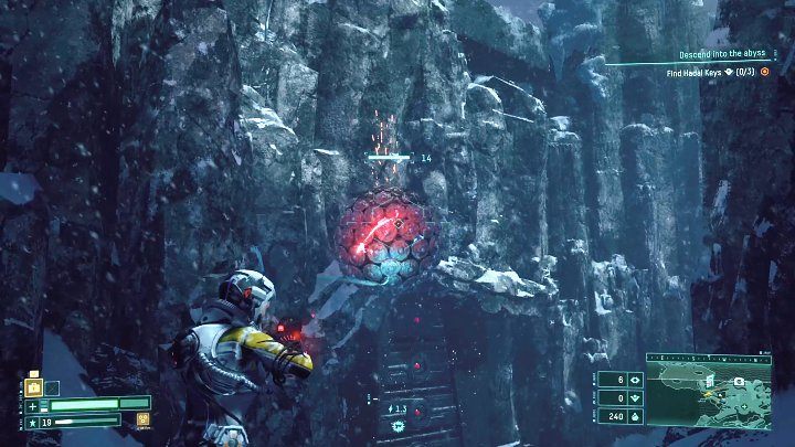 W tym biomie natkniecie się także na lewitujące kule, z którymi na pewno mieliście okazję walczyć w trakcie eksploracji trzeciego biomu (Opuszczona Cytadela) - Returnal: Pęknięte Pustkowia/Fractured Wastes - biom - Returnal - poradnik do gry