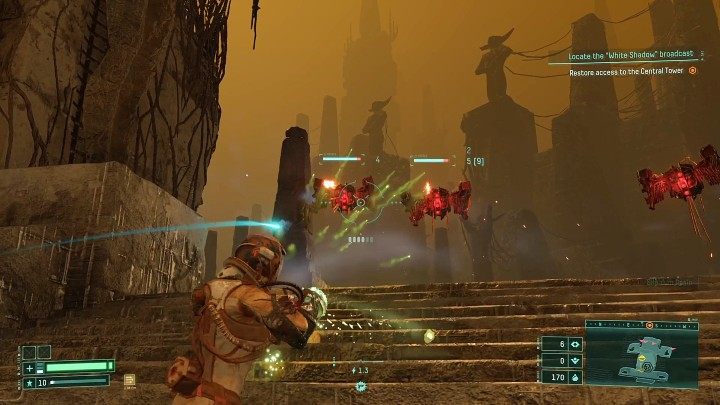 W Opuszczonej Cytadeli spotkacie nowy rodzaj przeciwników, Automaty i różne roboty, które na początku mogą sprawić Wam nieco problemów, ale z czasem nauczycie się ich ataków i intuicyjnie będziecie ich unikać - Returnal: Opuszczona Cytadela/Derelict Citadel - biom - Returnal - poradnik do gry