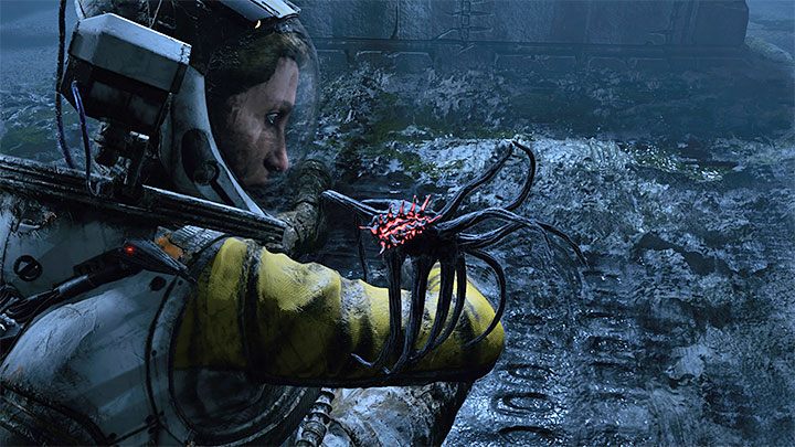 Na pierwszego pasożyta natrafimy w trakcie eksploracji Zarośniętych Ruin - nastąpi to w losowym momencie rozgrywki - Returnal: Pasożyty - czym są? - Returnal - poradnik do gry