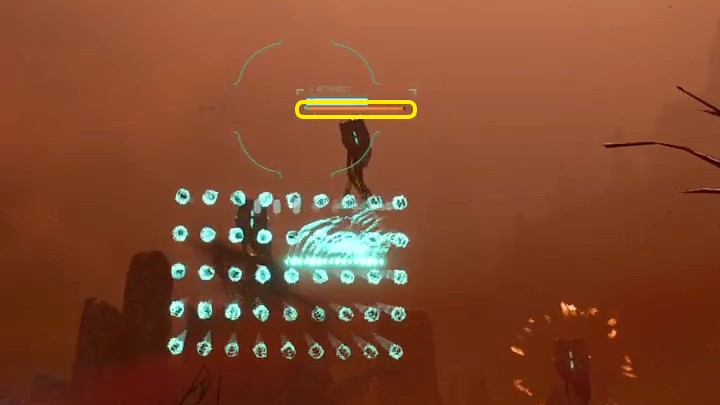 Strzelając w przeciwnika, napełniacie pasek ogłuszenia (Stagger), który znajduje się pod paskiem zdrowia wroga - Returnal: Ogłuszanie/Stagger - jak unieszkodliwiać wrogów? - Returnal - poradnik do gry