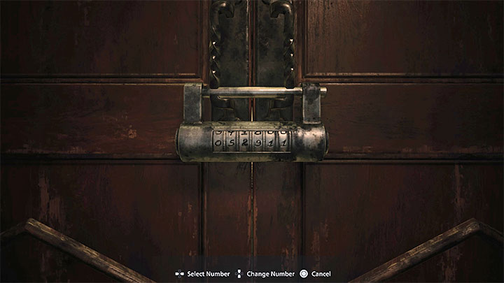 Powróćcie do pomieszczenia z dużą lalką i użyjcie kodu 052911 na kłódce - Resident Evil Village: House Beneviento, Zagadka z lalką kobiety - rozwiązanie - Resident Evil Village - poradnik do gry