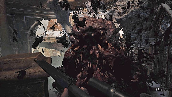 Awans do drugiej fazy starcia nastąpi po tym jak boss wykona silniejszą szarżę z powietrza i wbije się do wnętrza wieży - Resident Evil Village: Lady Dimitrescu, główny pojedynek - boss, jak pokonać? - Resident Evil Village - poradnik do gry