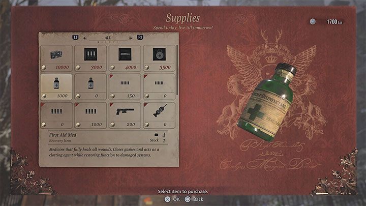 Trzecia metoda to kupowanie lekarstw u Dukea - Resident Evil Village: Rany - jak leczyć? - Resident Evil Village - poradnik do gry