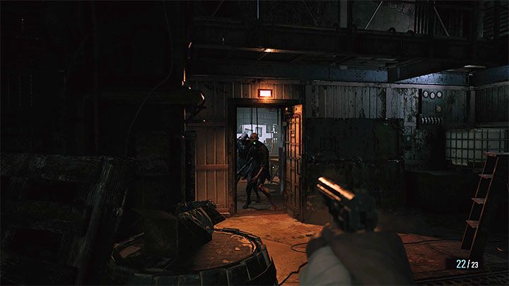 Podczas przeprawy miniecie konsolę Lift Controls na poziomie B3, która jest chwilowo nieaktywna z uwagi na brak zasilania - Resident Evil Village: Przejście przez poziom B4 - solucja - Resident Evil Village - poradnik do gry
