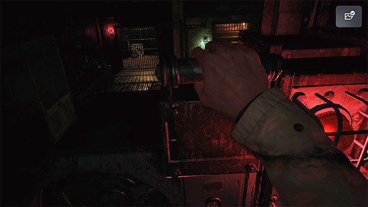Z kołem zębatym udajcie się do generatora Backup Generator - Resident Evil Village: Przejście przez poziom B4 - solucja - Resident Evil Village - poradnik do gry