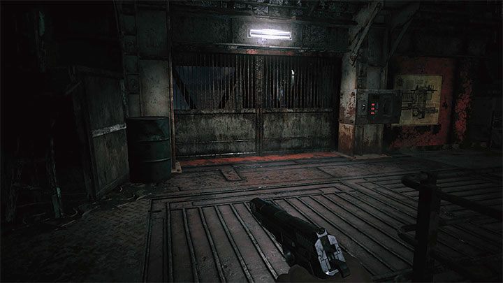 Dotrzecie ponownie do wielkiej centralnej sali fabryki, tyle że tym razem znajdujecie się na wyższym piętrze - Resident Evil Village: Przejście przez poziom B3 - solucja - Resident Evil Village - poradnik do gry