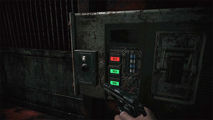 Podążajcie dalej liniową ścieżką aż dotrzecie do balkoników z szybem windy - Resident Evil Village: Dotarcie na poziom B1, budowa klucza - solucja - Resident Evil Village - poradnik do gry