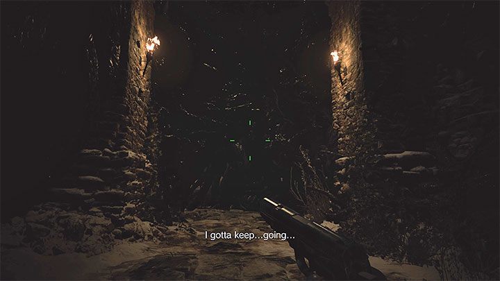 Docelowo musicie dotrzeć do konarów utrudniających przejście - Resident Evil Village: Finałowe starcie z Mirandą - solucja, opis przejścia - Resident Evil Village - poradnik do gry