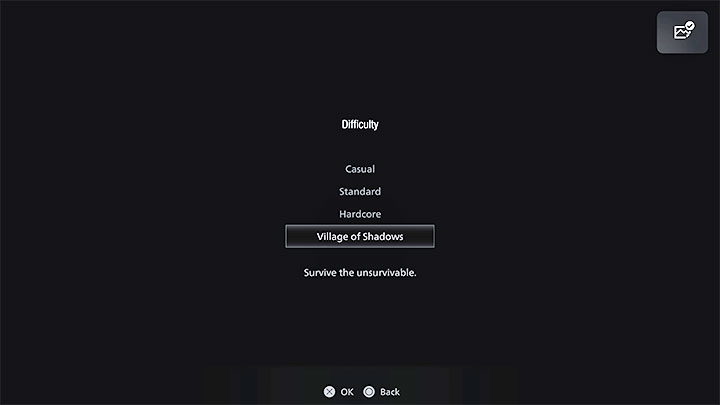 Jeśli posiadacie standardową wersję gry, to najwyższy poziom trudności Village of Shadows jest odblokowywany dopiero po ukończeniu po raz pierwszy kampanii - Resident Evil Village: Trofeum Universes Best Dad - jak zdobyć? - Resident Evil Village - poradnik do gry