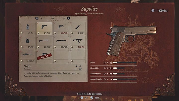 Przed rozpoczęcie walk możecie (i powinniście) dokonać zakupów u Dukea - od zaprzyjaźnionego handlarza możecie kupować bronie, przedmioty jednorazowego użytku i amunicję - Resident Evil Village: Tryb The Mercenaries Mode - Resident Evil Village - poradnik do gry