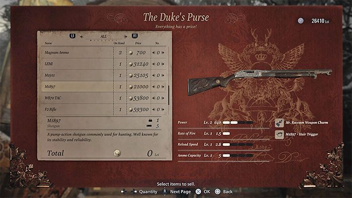 W Resident Evil Village dostępna jest opcja sprzedawania posiadanych broni handlarzowi Dukeowi - Resident Evil Village: Bronie - lista wszystkich, znajdźki - Resident Evil Village - poradnik do gry