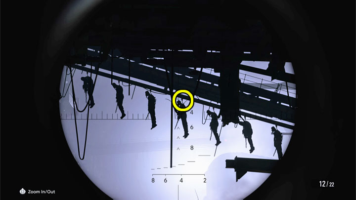 Skorzystajcie z karabinu snajperskiego - dobrze gdyby był to model z zakupionym ulepszeniem lunety pozwalającym przybliżyć obraz - Resident Evil Village: Trofea/Osiągnięcia - lista - Resident Evil Village - poradnik do gry