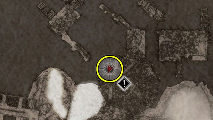 12/20 Koziołek jest na platformie z pierwszym badanym wiatrakiem (Windmill) na terenie Zbiornika, tzn - Resident Evil Village: Koziołki/Goats of Warding - opisy, lista wszystkich - Resident Evil Village - poradnik do gry