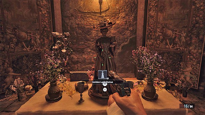 Skarb ten jest w miejscu oznaczonym na mapie ikoną złotej skrzyni Golden Lady Statue - Resident Evil Village: Wioska, 2. wizyta i kolejne - Skarby (Treasures), lista - Resident Evil Village - poradnik do gry