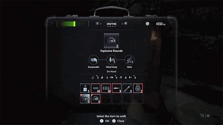 Crafting jest dostępny od początku gry, ale nie możecie od razu korzystać z 100% jego możliwości - Resident Evil Village: Crafting - Resident Evil Village - poradnik do gry