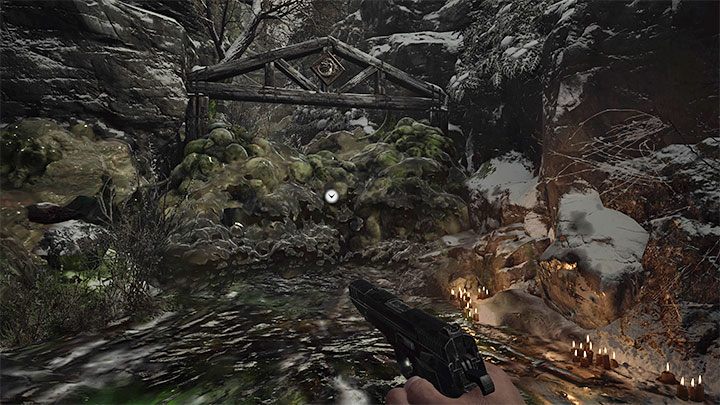 Musicie dalej podążać jedyną możliwą ścieżką biegnącą przy rzece - Resident Evil Village: Przeprawa przez wioskę, dotarcie do łodzi - solucja - Resident Evil Village - poradnik do gry