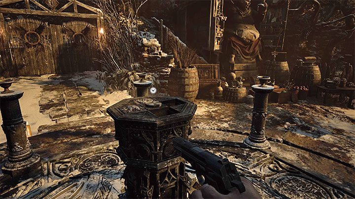 Powróćcie tą samą drogą do centralnej części wioski, a konkretnie do lokacji Altar - Resident Evil Village: Pokonanie bossa Moreau i opuszczenie zbiornika - solucja - Resident Evil Village - poradnik do gry