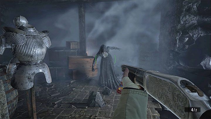 Od tego momentu walka z wampirzycą będzie przebiegała w doskonale znany sposób - wyczekujcie aż pojawi się w ona przed zburzonym fragmentem ściany, czyli w miejscu z zimnym powietrzem - Resident Evil Village: 2 wampirza córka - boss, jak pokonać? - Resident Evil Village - poradnik do gry