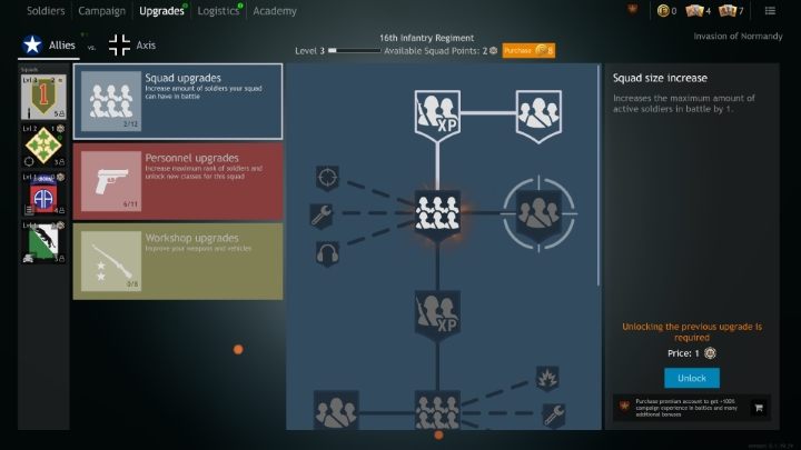 Każdy oddział możesz ulepszyć dzięki Squad Points. - Enlisted: Wielkość oddziału - jak zwiększyć? - Enlisted - poradnik do gry