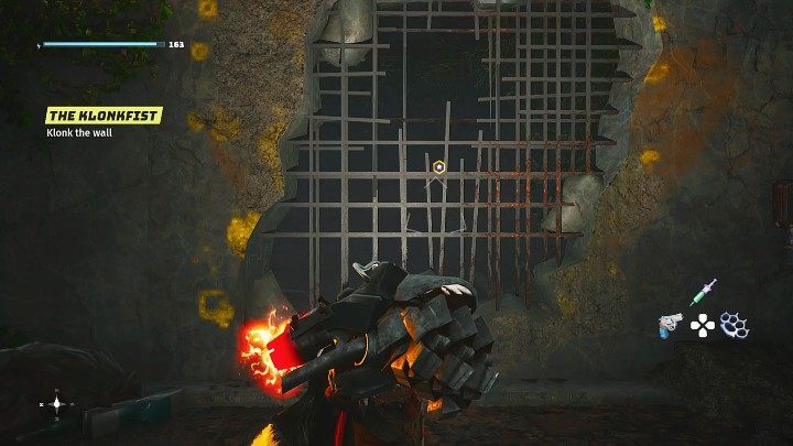 Użyjcie trzykrotnie ataku Bumpięści z Dawnoświata, aby rozbić ścianę i otworzyć przejście do dalszej części tej lokacji - Biomutant: Początek wojny plemion/The Tribe War Begins - solucja - Biomutant - poradnik do gry