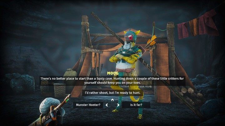 W trakcie rozmowy z Moogiem dowiecie się, na czym polega profesja łowcy potworów - Biomutant: Gizmo - solucja, opis przejścia - Biomutant - poradnik do gry
