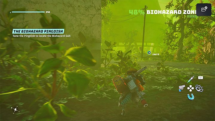 Odszukajcie znacznik pobocznego questu dla tego skafandra na mapie świata - Biomutant: Skafandry/kombinezony - jak zdobyć? - Biomutant - poradnik do gry