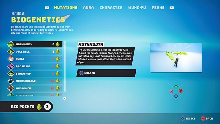Posiadane punkty Bio możecie przede wszystkim przeznaczać na odblokowywanie specjalnych mocy o nazwie Biogeny (Biogenetics) - Biomutant: Bio-punkty, Punkty psioniczne - jak zdobywać? - Biomutant - poradnik do gry