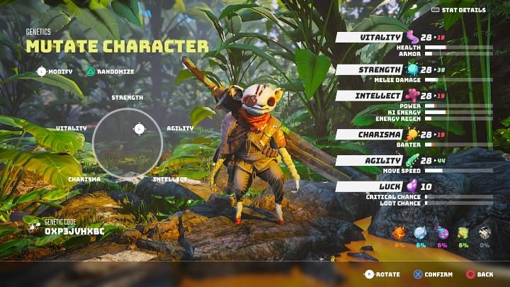 Drugi krok kreacji Waszego bohatera w grze Biomutant polega na określeniu jego atrybutów - Biomutant: Tworzenie postaci - Biomutant - poradnik do gry