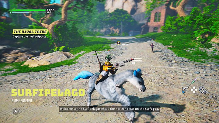 Wierzchowce mogą Wam pomagać przede wszystkim w szybszej eksploracji świata, ale możecie też używać broni dystansowej pozostając na grzbiecie mounta - Biomutant: Wierzchowce i maszyny - Biomutant - poradnik do gry