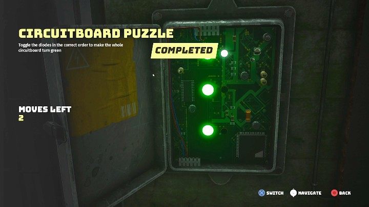 Przy próbie otwarcia drzwi do tunelu zmierzycie się z nowym typem zagadki - zmieniając kolor jednego światła, zmienicie także kolor wszystkich przyległych do niego świateł - Biomutant: Glutomir/Goop - solucja, opis przejścia - Biomutant - poradnik do gry