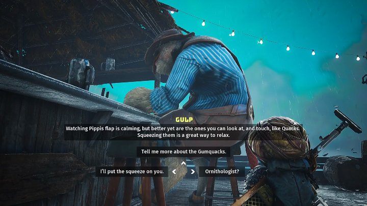 Chlup podpowie Wam, że ściskanie gumikwaków to wspaniały sposób na relaks, a także podpowie, gdzie ich szukać i jak je złapać - wystarczy podejść do nich na tyle blisko, by móc schwytać je w siatkę - Biomutant: Glutomir/Goop - solucja, opis przejścia - Biomutant - poradnik do gry