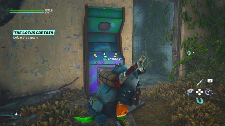 Drugi automat znajdziecie w jednym z budynków, zaraz obok łazienki - Biomutant: Poszukiwania Piszczydynksów - solucja, opis przejścia - Biomutant - poradnik do gry