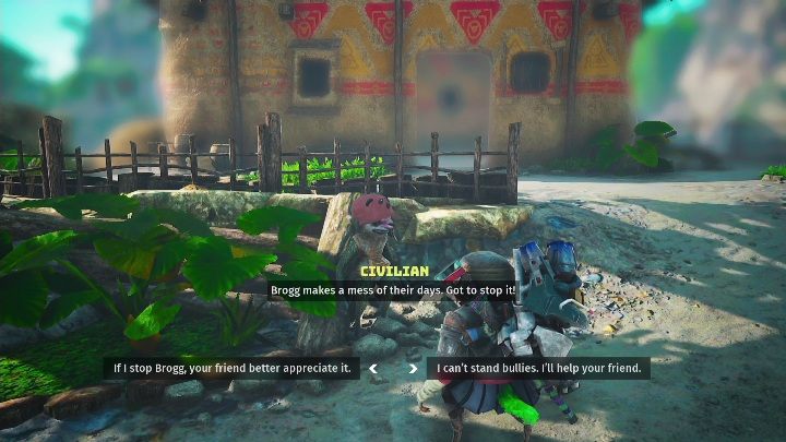Jak zacząć: Porozmawiać z mieszkańcem, w Pokbur (Pokburr) - Biomutant: Przyjaciel Brogga - solucja, opis przejścia - Biomutant - poradnik do gry