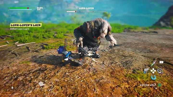 Walcząc w zwarciu, musicie bardzo uważać na szybkie kombinacje pchnięć (najpierw jedną, a następnie drugą ręką) i atak zza głowy, a także na sekwencję stąpnięć (3 stąpnięcia + wykop) - Biomutant: Mięsożerca/The Meat Eater - solucja, opis przejścia - Biomutant - poradnik do gry