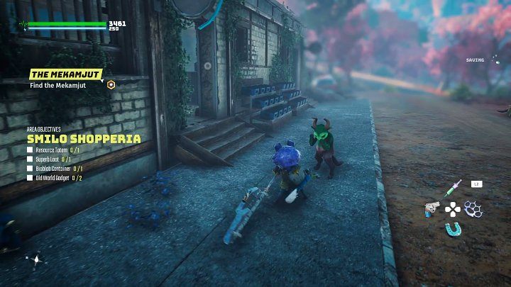 Cuksio-żelka uspokoiła mjuta, jednak wciąż potrzebujecie odpowiedniego siodła - Biomutant: Noko - solucja, opis przejścia - Biomutant - poradnik do gry