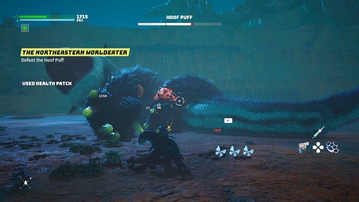 Po powaleniu Puchcia Kopytka będziecie mieć kilka sekund na wyrządzenie jak najwyższej liczby obrażeń - Biomutant: Północno-Wschodni Światożerca/The Northeastern Worldeater - solucja - Biomutant - poradnik do gry