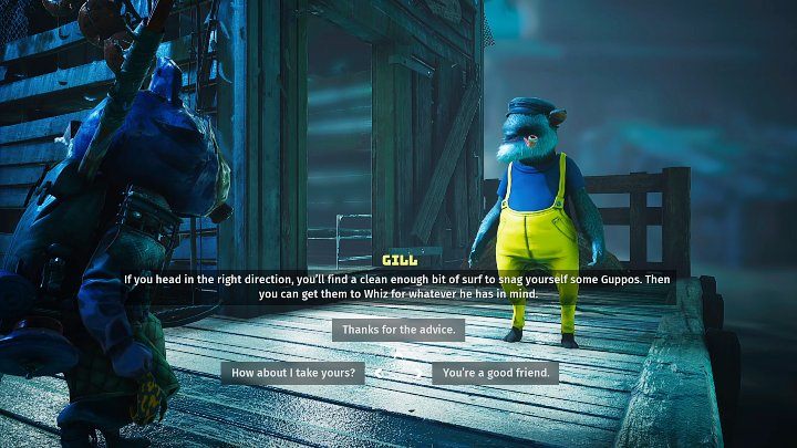 Gupoki są potrzebne do odwracania uwagi Puchcia Mętniaka (Murk Puff), a Skrzelek wie, jak je zdobyć - Biomutant: Zium/Whiz - solucja, opis przejścia - Biomutant - poradnik do gry