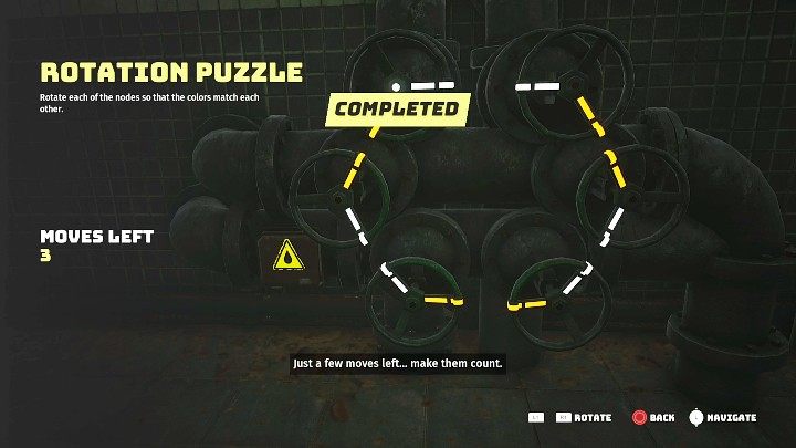 Pójdźcie do miejsca oznaczone na mapie świata, a następnie zjedźcie windą na niższy poziom i ułóżcie puzzle rotacyjne, aby obniżyć poziom wody w zbiorniku - Biomutant: Zium/Whiz - solucja, opis przejścia - Biomutant - poradnik do gry