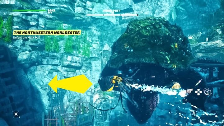 Puchcio Mętniak rozpocznie pojedynek od szarży, dlatego musicie być przygotowani do wykonania natychmiastowego uniku w bok - Biomutant: Północno-Zachodni Światożerca/The Northwestern Worldeater - solucja - Biomutant - poradnik do gry