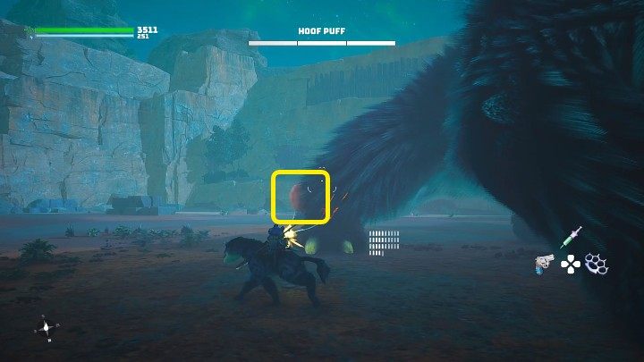 W trakcie walki atakujcie wrażliwe punkty bossa, aby wyrządzić mu obrażenia i sprowokować stwora do otwarcia paszczy - Biomutant: Puchcio Kopytek/Hoof Puff - jak pokonać? - Biomutant - poradnik do gry