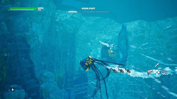 Wcześniejszy atak Puchcia Mętniaka zostanie nieco zmodyfikowany i zamiast jednego klaśnięcia, przeciwnik będzie teraz używał tej umiejętności trzy razy z rzędu - Biomutant: Puchcio Mętniak/Murk Puff - jak pokonać? - Biomutant - poradnik do gry