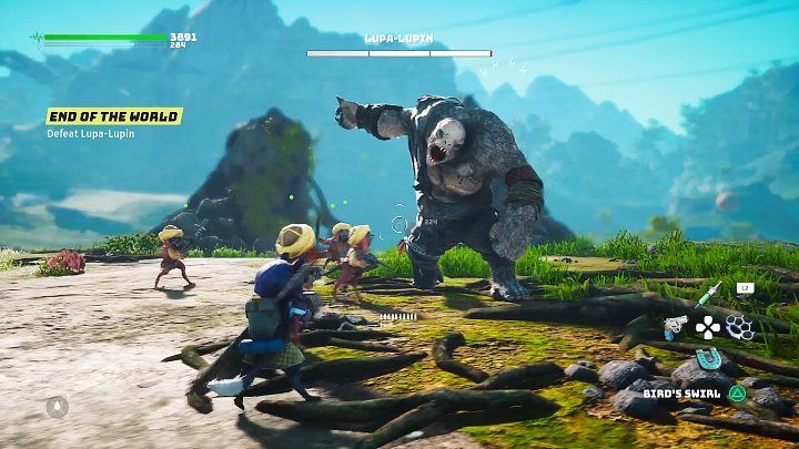 Na początku pierwszej fazy pojedynku z Lupa-Lupinem możecie liczyć na pomoc wojowników sojuszniczego plemienia, którzy natychmiast ruszą do ataku - Biomutant: Lupa-Lupin, finałowy boss - jak pokonać? - Biomutant - poradnik do gry