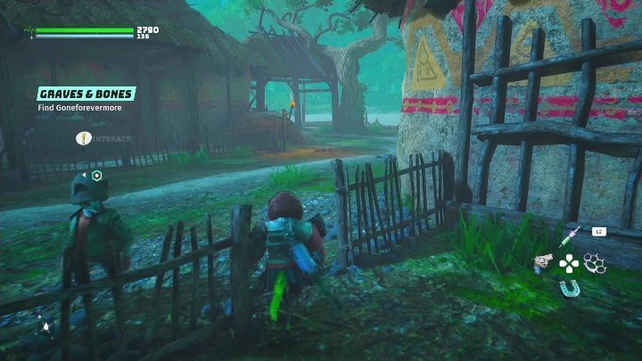 Jak zacząć: Porozmawiać z mężczyzną stojącym w środku miasta, Gdziebądzilas (Knucklette) - Biomutant: Żwirek Babrek - solucja, opis przejścia - Biomutant - poradnik do gry